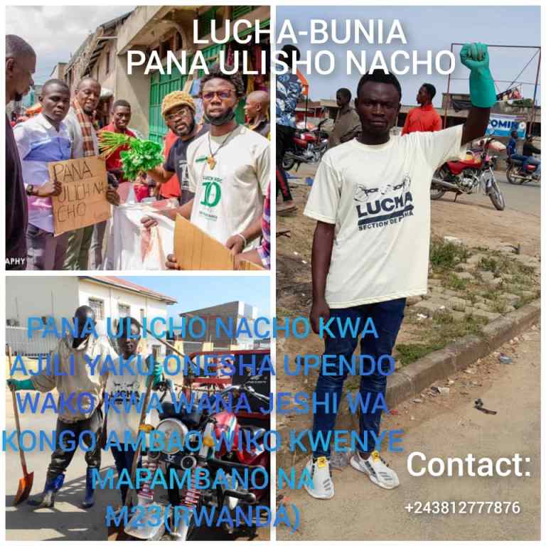 BUNIA: La LUCHA lance la récolte de fonds porte à porte pour soutenir les FARDC au front